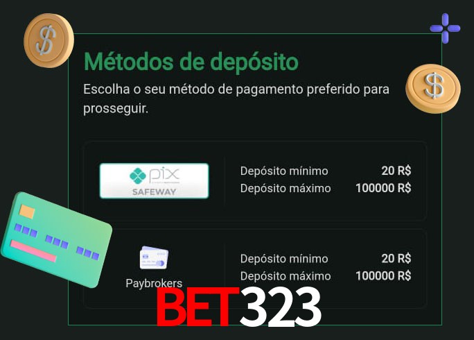 O cassino bet323 oferece uma grande variedade de métodos de pagamento